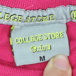 College Store Women's Pink M T-Shirt, Crew Neck