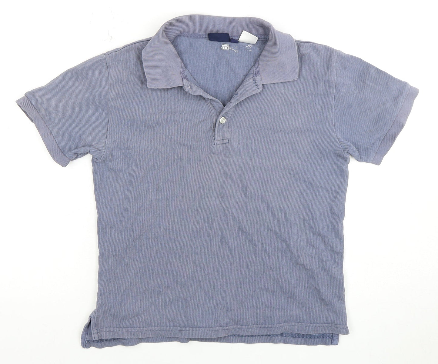 Mini Boden Boys Blue Polo Shirt 5-6 Years Casual Cotton