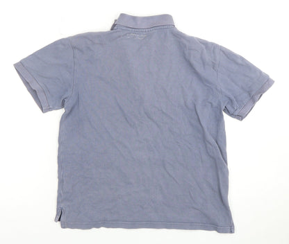 Mini Boden Boys Blue Polo Shirt 5-6 Years Casual Cotton