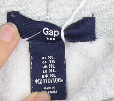 Gap Women's Grey XL Full Zip Hoodie, Logo Accents