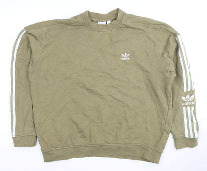 Adidas Men's Green Pullover Sweatshirt M Regular Fit