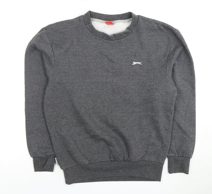 Slazenger Boys Grey Sweatshirt 11-12 Years Crew Neck