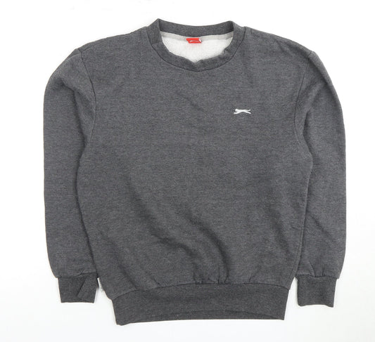Slazenger Boys Grey Sweatshirt 11-12 Years Crew Neck