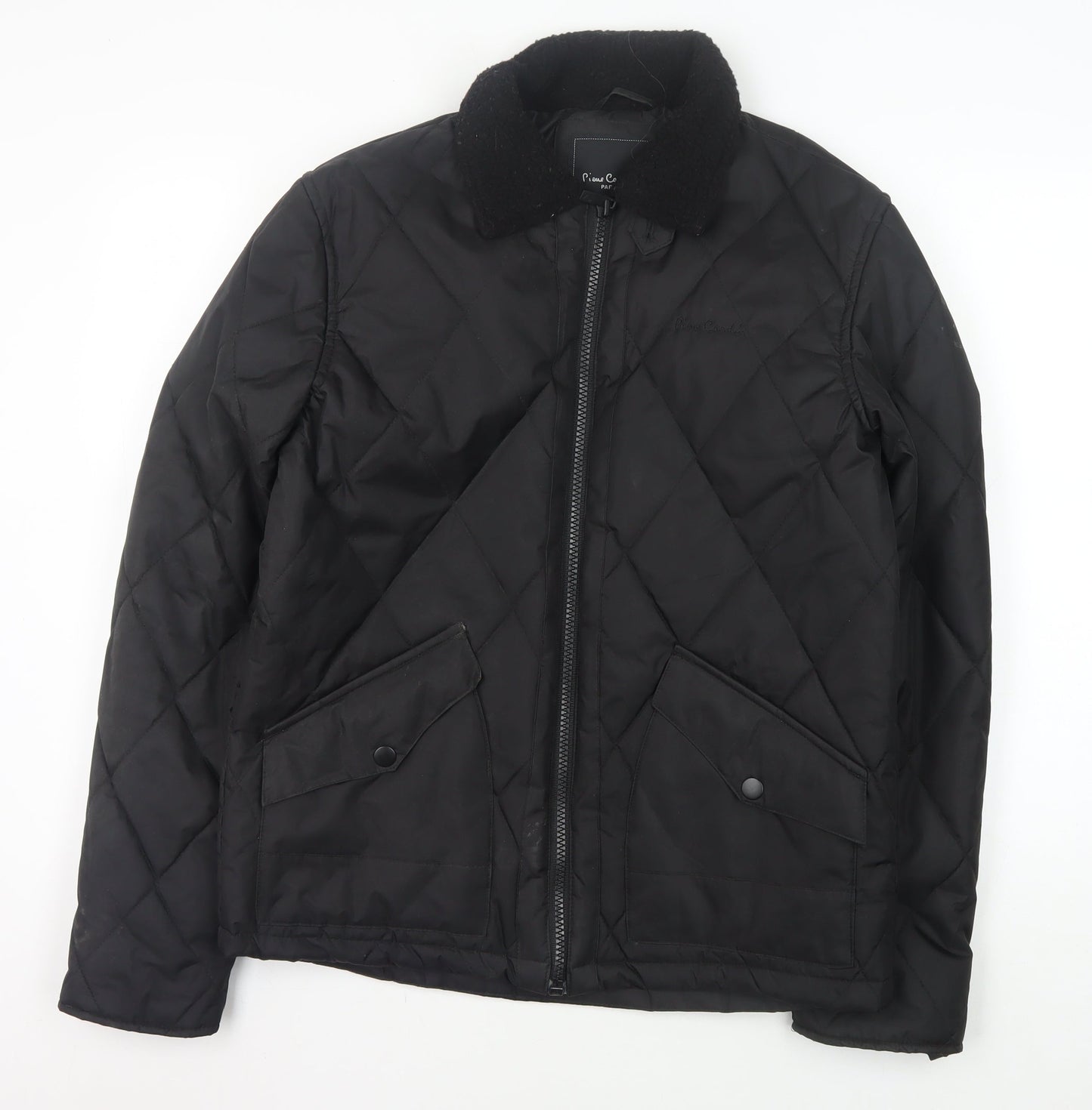 Mens UK Size S Pierre Cardin Black Quilted Coat