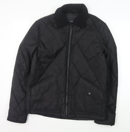 Mens UK Size S Pierre Cardin Black Quilted Coat