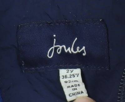 Joules Boys Blue Puffer Jacket 2 Years Winter Coat