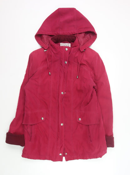 Womens UK Size 10 EWM Red Parka Coat