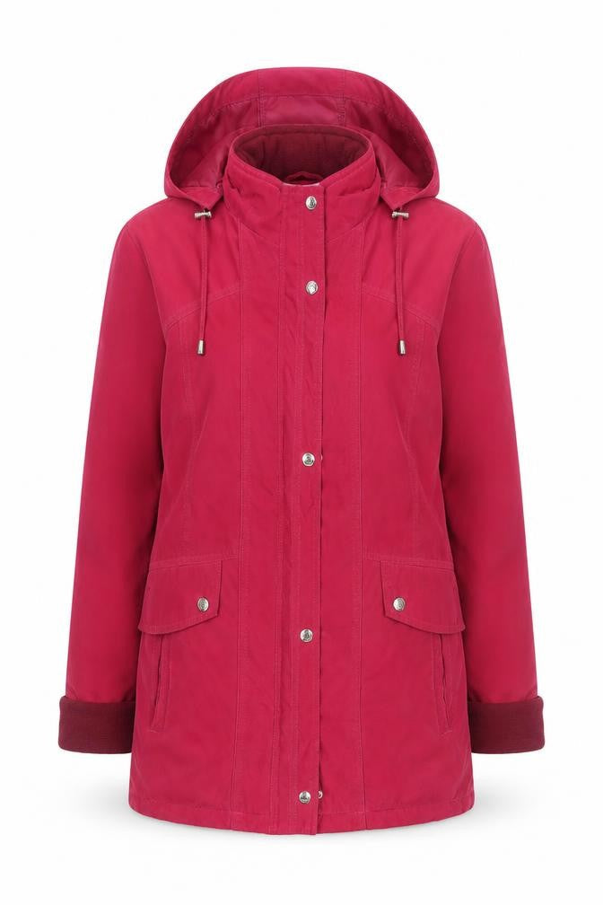 Womens UK Size 10 EWM Red Parka Coat