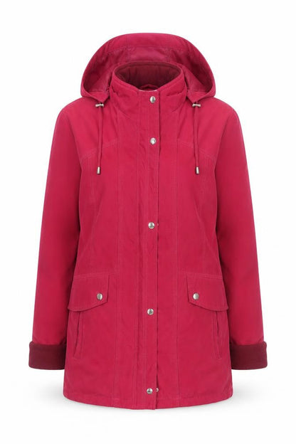 Womens UK Size 10 EWM Red Parka Coat