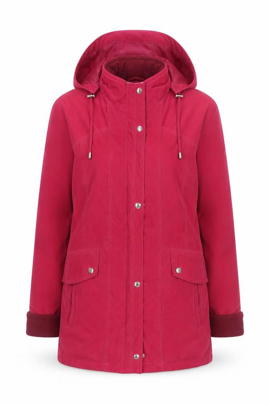 Womens UK Size 10 EWM Red Parka Coat