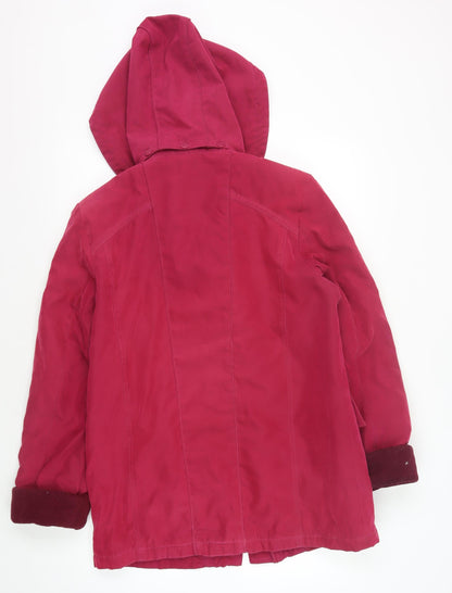 Womens UK Size 10 EWM Red Parka Coat