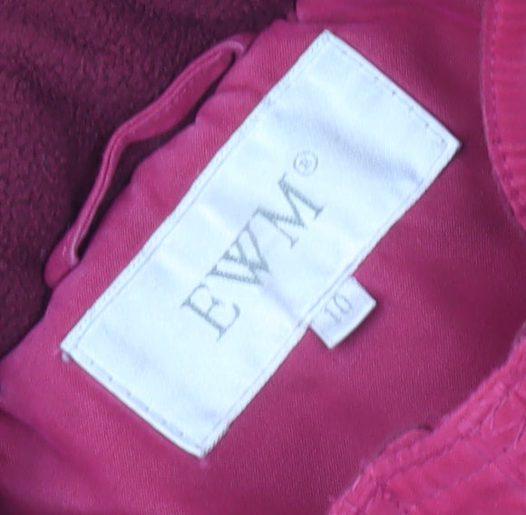 Womens UK Size 10 EWM Red Parka Coat