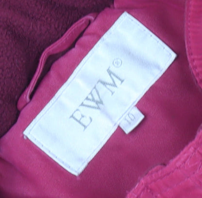 Womens UK Size 10 EWM Red Parka Coat