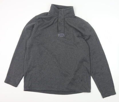 Mens UK Size XL Marks and Spencer Grey Collared Sweatshirt