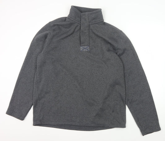 Mens UK Size XL Marks and Spencer Grey Collared Sweatshirt