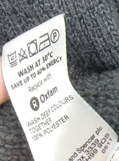 Mens UK Size XL Marks and Spencer Grey Collared Sweatshirt