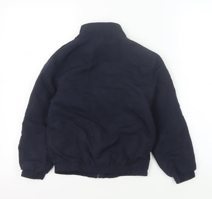 Slazenger Boys Black Track Jacket, Size 7-8, Full Zip