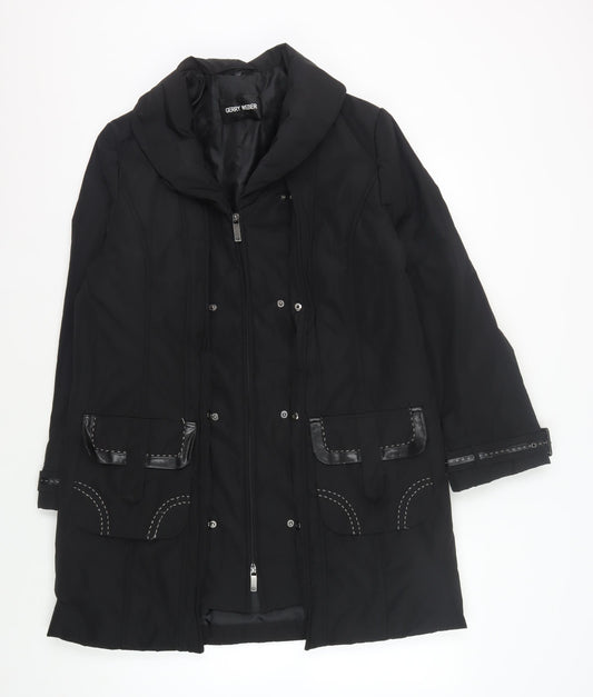 Gerry Weber Unisex Black Parka Coat, Size 12, Long Sleeve
