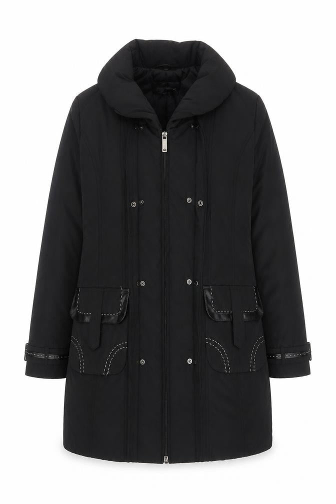 Unisex Adults UK Size 12 Gerry Weber Black Parka Coat
