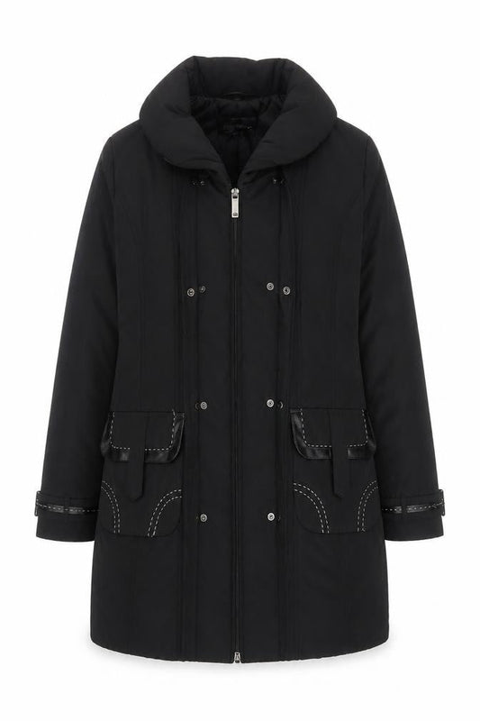Unisex Adults UK Size 12 Gerry Weber Black Parka Coat