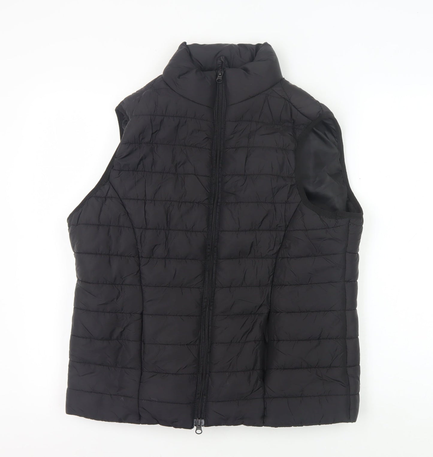 Boohoo Black Women's Puffer Waistcoat Size 10