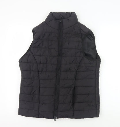 Boohoo Black Women's Puffer Waistcoat Size 10
