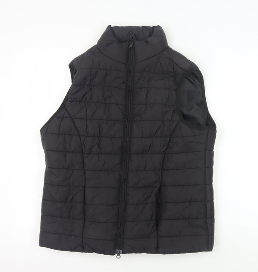 Boohoo Black Women's Puffer Waistcoat Size 10