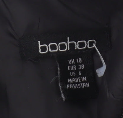 Boohoo Black Women's Puffer Waistcoat Size 10