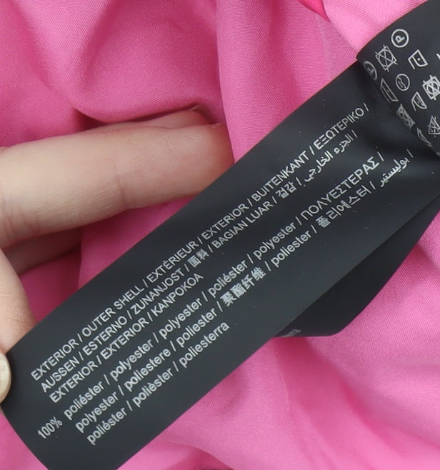 Pull & Bear Women's Pink Puffer Waistcoat, Size 10