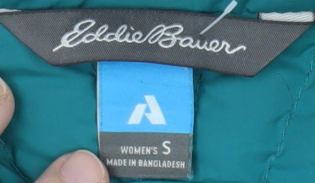 Womens UK Size S Eddie Bauer Green Puffer Jacket