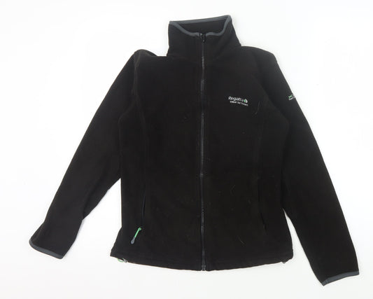 Additional front view of Regatta Women's Black Fleece Jacket, size 8, Full Zip
