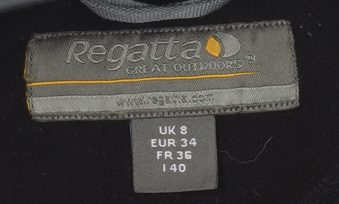 Regatta Women's Black Fleece Jacket, Size 8, Full Zip