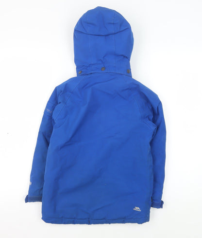 Trespass Boys Blue Parka Jacket 5-6 Years Waterproof Winter