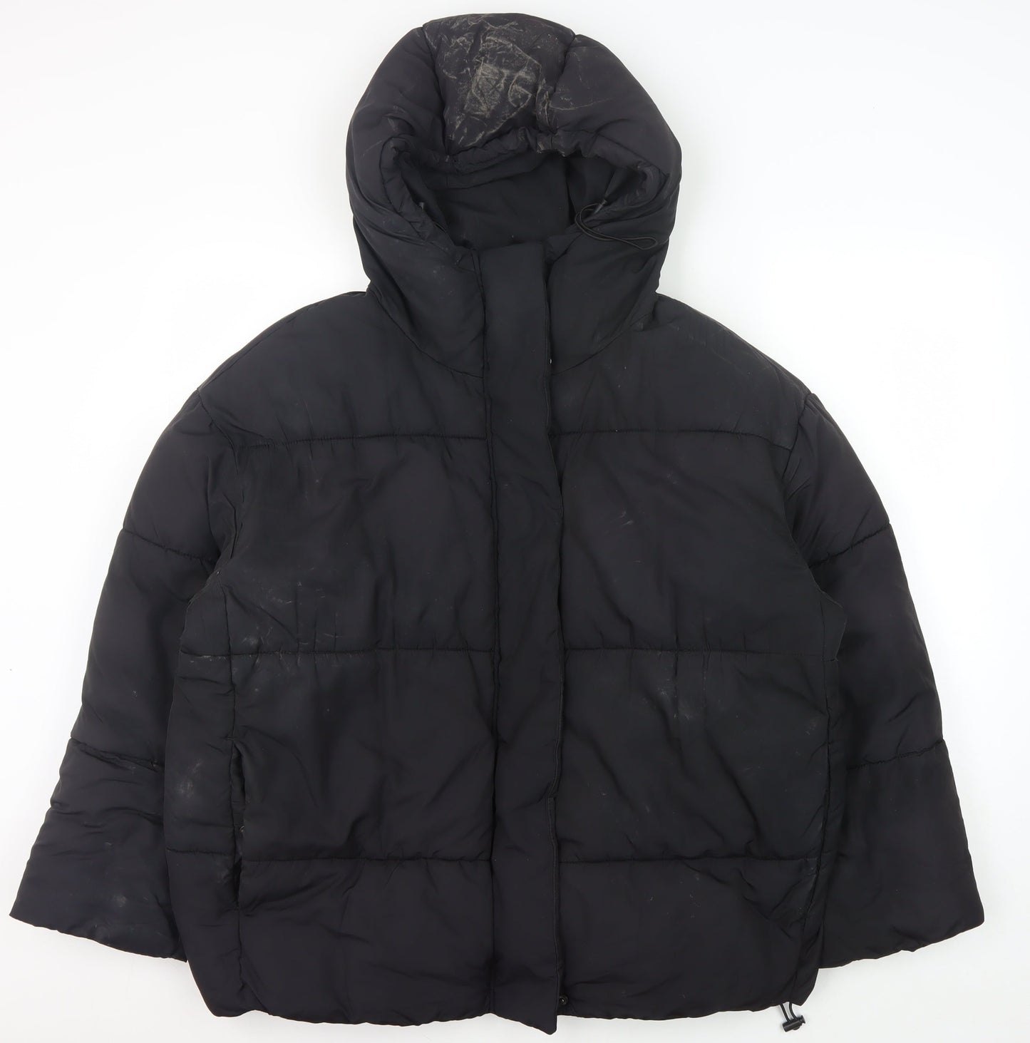 Unisex Adults UK Size M Monki Black Puffer Jacket