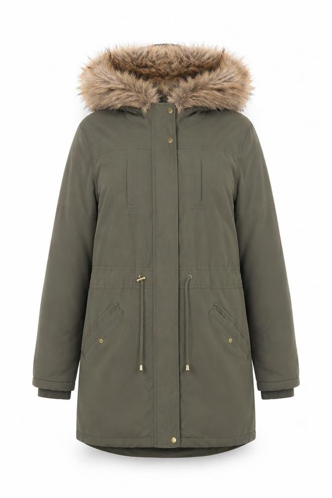 Womens UK Size S Oasis Green Parka Coat