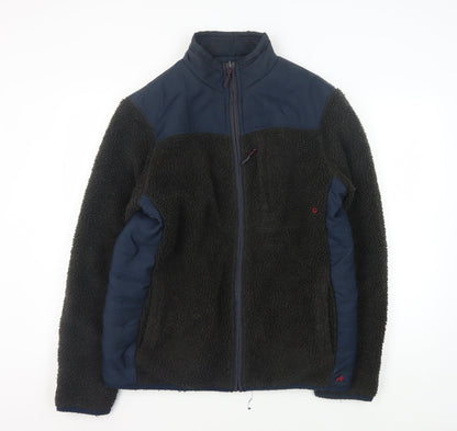 White Stuff Men's Black Fleece Jacket M Casual