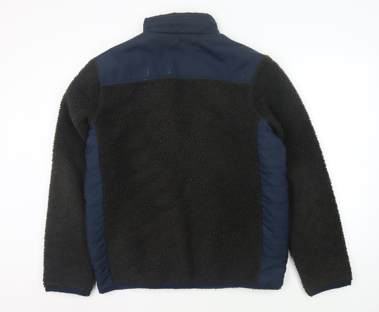 White Stuff Men's Black Fleece Jacket M Casual