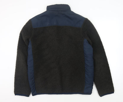 White Stuff Men's Black Fleece Jacket M Casual