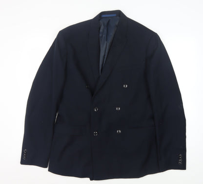 Mens UK Size 40 Topman Regular Blue Suit Jacket