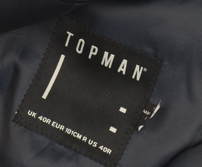 Mens UK Size 40 Topman Regular Blue Suit Jacket