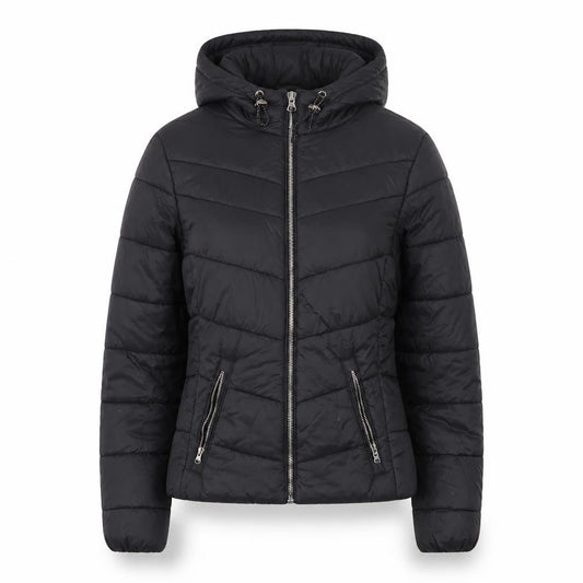 Womens UK Size S Bershka Black Puffer Jacket