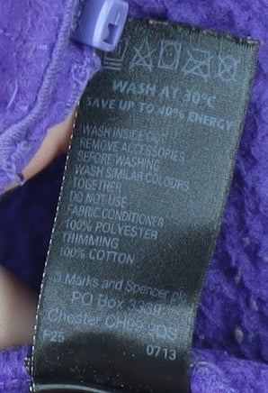 Womens UK Size 12 Marks and Spencer Purple Full Zip Sweatshirt