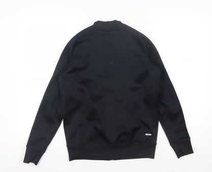 New Balance Boys Black Track Jacket 12Y Polyester Zip