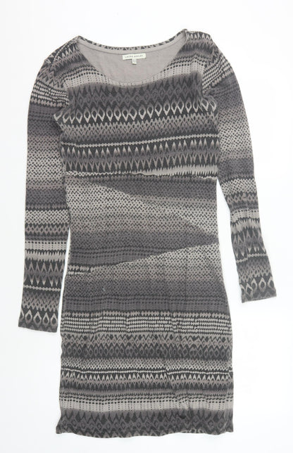 Laura Ashley Women's Geometric Grey Dress Size 12