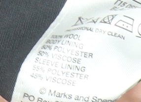Mens UK Size 40 Marks and Spencer Regular Black Suit Jacket