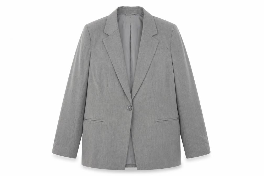 Unisex Adultss UK Size UK 14 H&M Regular Grey Suit Jacket
