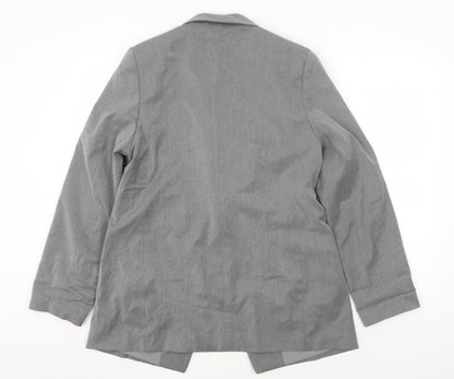 H&M Unisex Grey Suit Jacket UK 14 - Classic Style