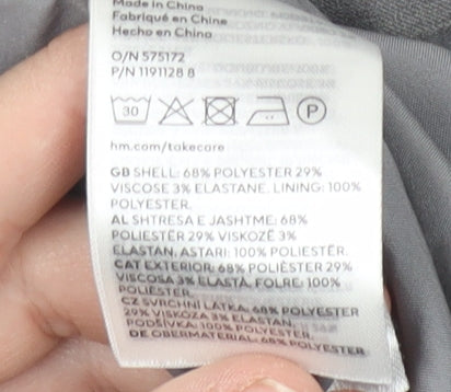 H&M Unisex Grey Suit Jacket UK 14 - Classic Style