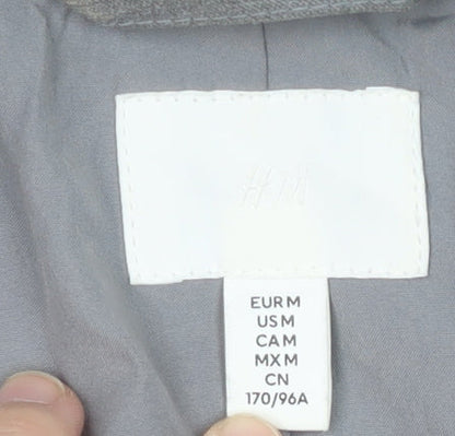 H&M Unisex Grey Suit Jacket UK 14 - Classic Style