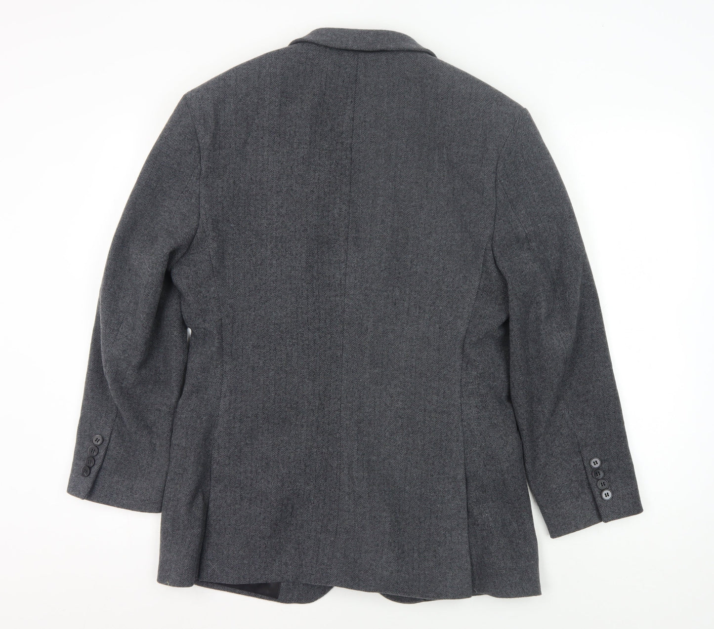 ASOS DESIGN Men's Grey Blazer 38 Regular Herringbone